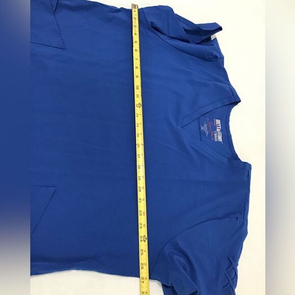Grey’s Anatomy Uniform Top Royal Blue 3 Pocket V-Neck Laced New Size 3XL - Picture 12 of 13